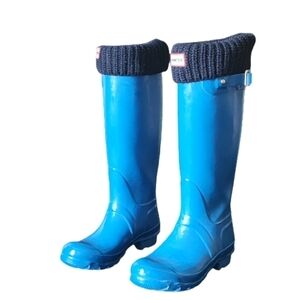 Hunter original rain boots color blue size US 5M/6F UK 4 EU 37